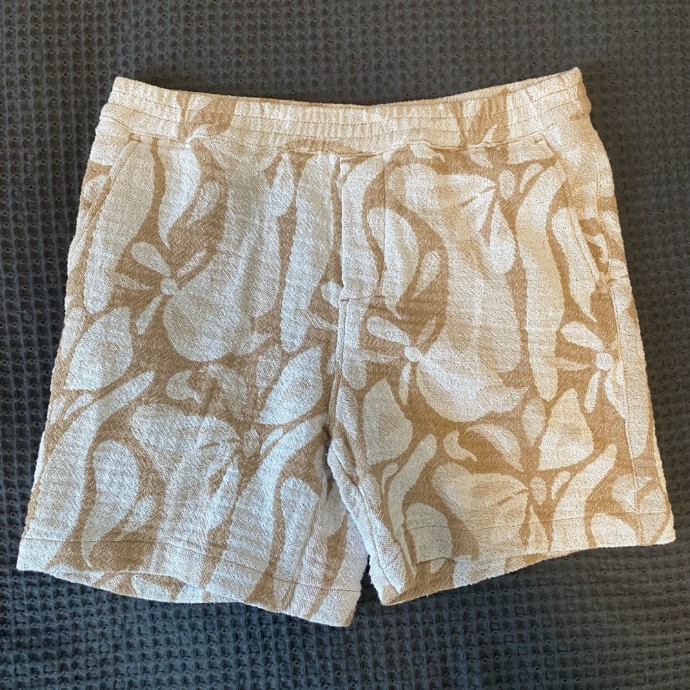 Zara Floral Jacquard Shorts